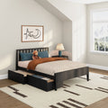 Scandinavian Full Bed with Underbed Storage Drawers