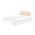 Scandinavian Full Bed with Underbed Storage Drawers