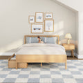 Scandinavian Queen Bed with Underbed Storage Drawers