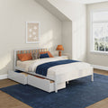 Scandinavian Queen Bed with Underbed Storage Drawers